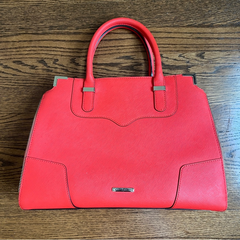 Rebecca Minkoff Amorous Satchel Leather Bag Zipper Detail w/ original Dust bag